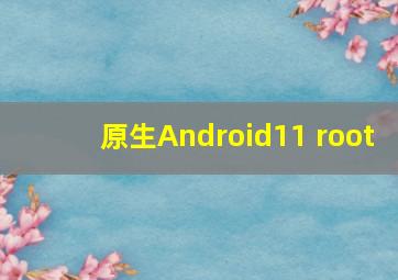 原生Android11 root